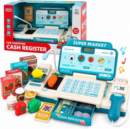 Toy till cash - register, with