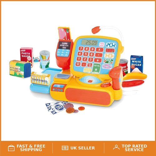 Hands play cash register - hands-on,